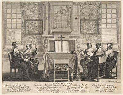 De Vise Jomfruer Samtaler, ca. 1635. af Abraham Bosse