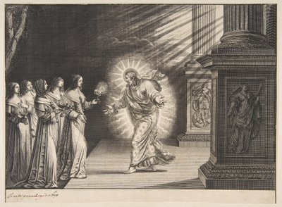 De vise jomfruer før Kristus, ca. 1635. af Abraham Bosse