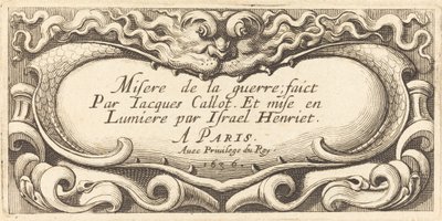 Titelside til Callots "The Small Miseries of War" af Abraham Bosse