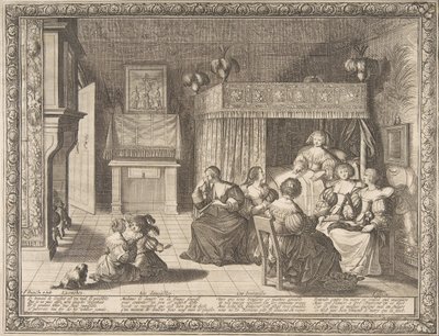 Besøg hos den nye mor, 1633. af Abraham Bosse