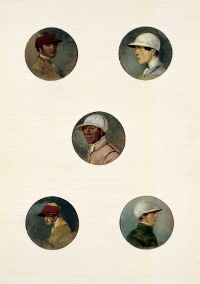 Studier af jockeyer (olie på lærred) af Abraham Cooper