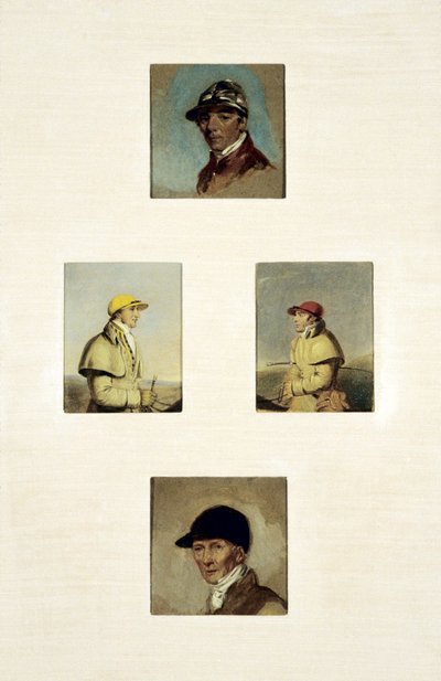 Studier af jockeyer (olie på lærred) af Abraham Cooper