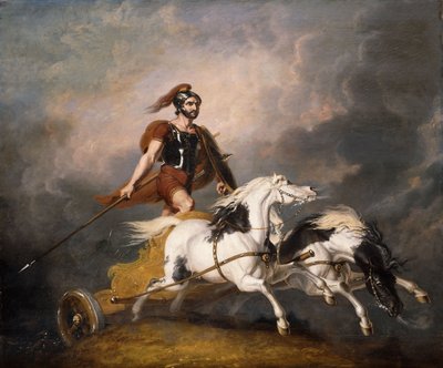 The Car of Cuthullin: "The Car of War Comes on Like the Flame of Death, 1815 af Abraham Cooper