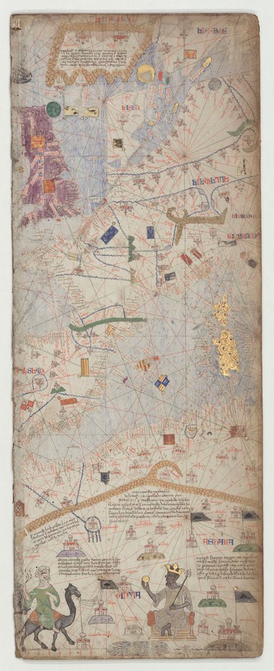 Catalansk atlas, ark 6, 1375 af Abraham Cresques