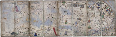 Fire vellumblade af det catalanske atlas, 1375 af Abraham Cresques