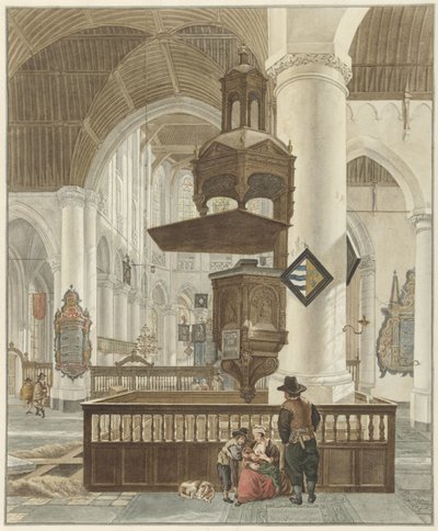 Den store kirke i Haag af Abraham Delfos