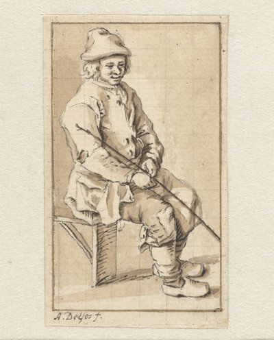 siddende mand af Abraham Delfos