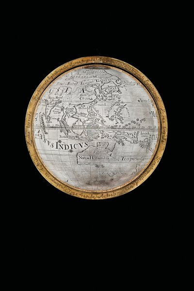 To enestående jord- og himmelkloder, støttet af Hercules og Atlas, Augsburg, 1697-99 af Abraham Drentwett