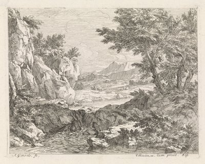 Forladt jord med flod Landskaber (serietitel) af Abraham Genoels