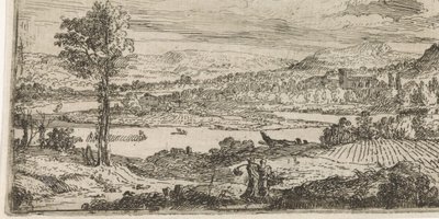 Landskab med flod af Abraham Genoels