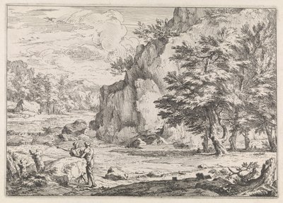 Landskab med sten af Abraham Genoels