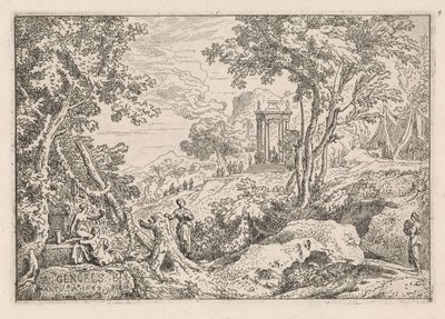 Landskab med tempel Klassiske landskaber (serietitel) af Abraham Genoels