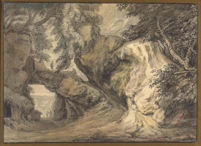 Landskab med en naturlig bue af Abraham Genoels II
