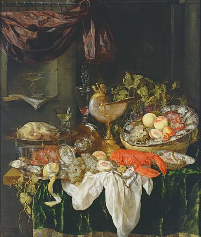 Stilleben med frugt af Abraham Hendricksz van Beyeren