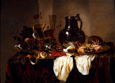 Stilleben med kande og krebsdyr af Abraham Hendricksz van Beyeren