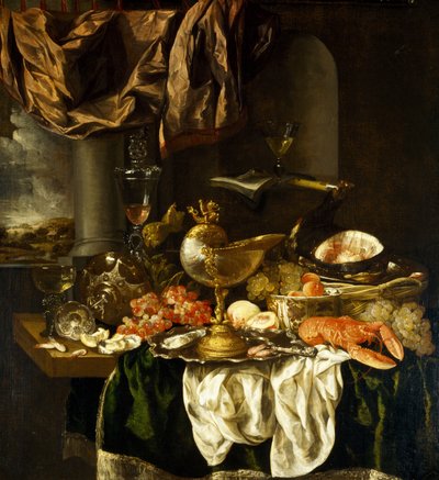 Still Life with Landscape, 1650sdani af Abraham Hendricksz van Beyeren
