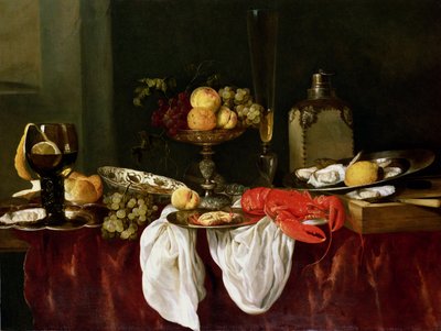 Stilleben med hummer af Abraham Hendricksz van Beyeren