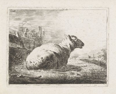 liggende får af Abraham Hendrik Winter