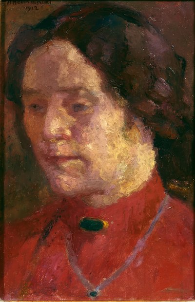 Portræt af kunstnerens kone af Abraham Hermanjat