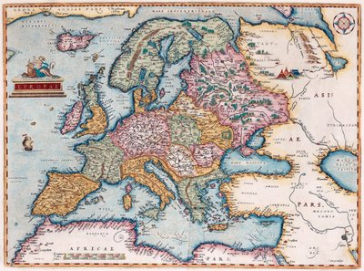 Europæisk fra: The Theatre of the World, 1579 af Abraham Ortelius