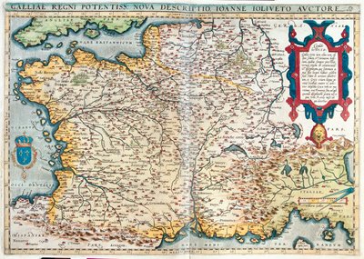 Frankrig af Abraham Ortelius