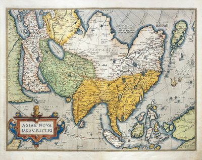 Kort over Asien, fra Verdens Teater af Abraham Ortelius af Abraham Ortelius