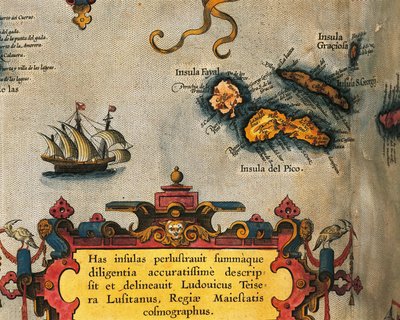 Kort over Azorerne fra Theatrum Orbis Terrarum af Abraham Ortelius af Abraham Ortelius