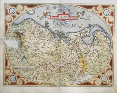Kort over Holland, fra World Theatre af Abraham Ortelius af Abraham Ortelius