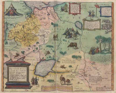 Kort over Rusland Fra: Verdenskort af Abraham Ortelius