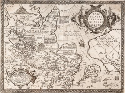 Kort over Rusland Fra: Verdenskort af Abraham Ortelius