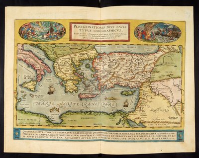 Kort over det romerske imperium, Theatrvm Orbis Terrarvm, Abraham Ortelius, Antwerpen af Abraham Ortelius