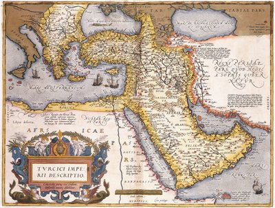 Kort over det tyrkiske imperium, af Abraham Ortelius