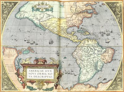 Amerika, 1592 af Abraham Ortelius