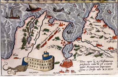 Tunis - Atlas over Abraham Ortelius, Antwerpen af Abraham Ortelius