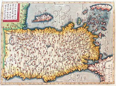 Tyrkiet, Cypern af Abraham Ortelius