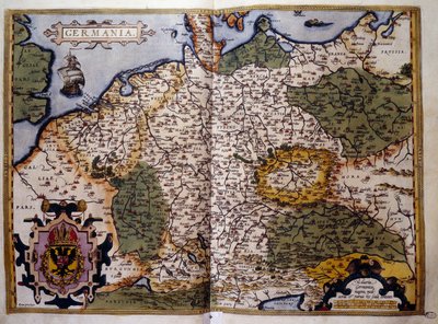 Udsigt over Preussen. Tallerken fra en udgave af "Theatrum Orbis Terrarum" af kartografen Abraham Ortelius (1527-1598) af Abraham Ortelius