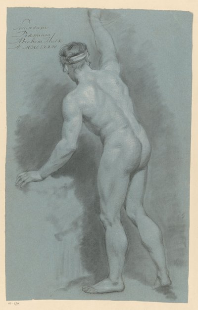 Stående nøgen mand, set bagfra (2. præmie 1774) af Abraham Pietersz. Hulk
