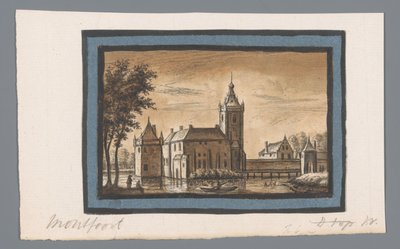 Udsigt over Montfoort Slot af Abraham Rademaker