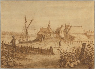 Udsigt over en del af byen Amsterdam af Abraham Rutgers