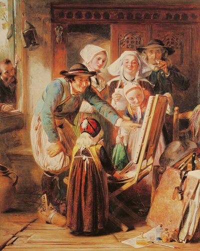 Kunstkritikere i Bretagne, 1860 af Abraham Solomon