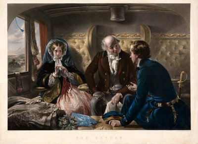 The Return First Class, pub. 1857. af Abraham Solomon