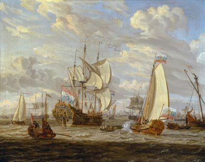 Peter den Store besøger skibet Peter og Paul’ af Abraham Storck