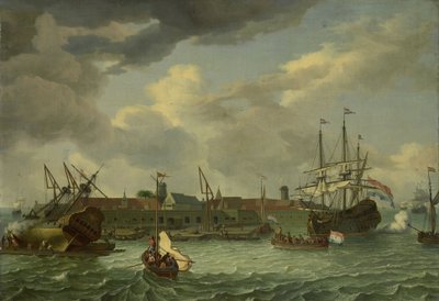 Øen Onrust nær Batavia af Abraham Storck