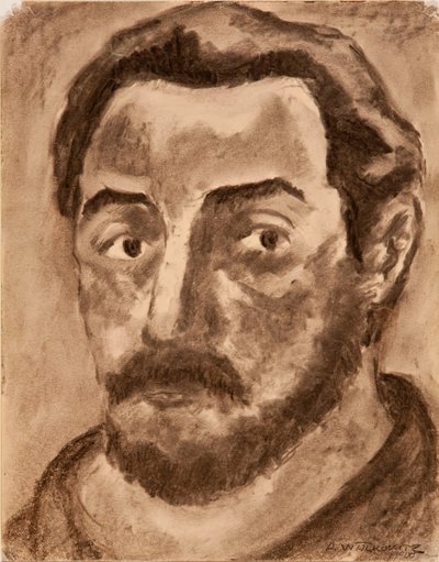 Hovedet af en mand, 1900. af Abraham Walkowitz