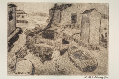 Gadebillede, bygning eller portræt, 1900. af Abraham Walkowitz