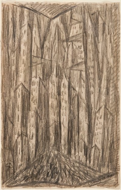 Byen, 1909. af Abraham Walkowitz