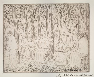 Under to træer, 1900-1925. af Abraham Walkowitz