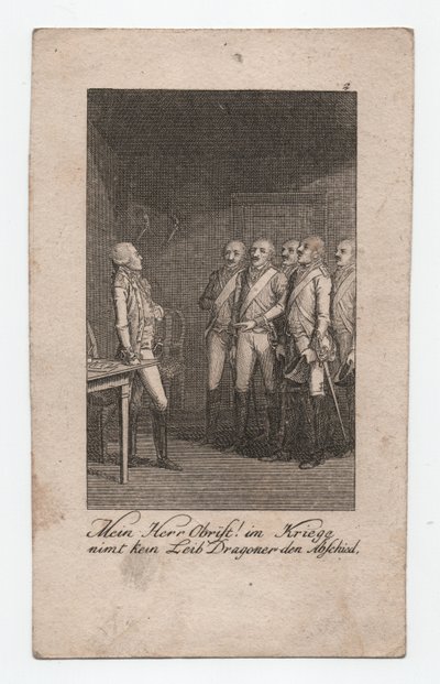 Min hr. Obrist! , ca. 1795 (kobberstik) af Abraham Wolfgang Küffner
