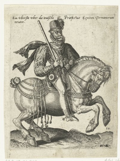 tysk rytterkommandant af Abraham de Bruyn (attributed to)
