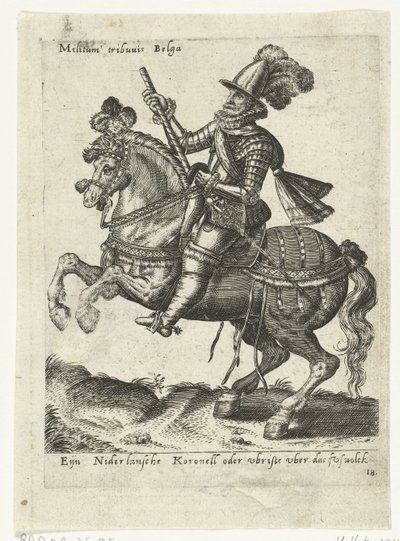 hollandsk rytterkommandant af Abraham de Bruyn (attributed to)